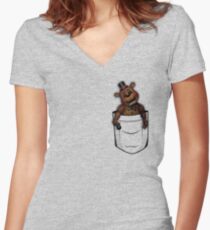 fnaf pocket Women's Fitted V-Neck T-Shirt