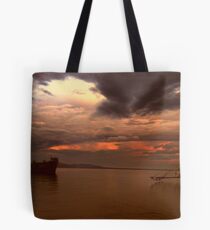 warm skies, silent waters Tote Bag