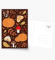 Herbst Elemente Postkarten