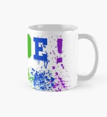 Taza clásica ¡Orgullo! Salpicaduras de pintura sucia