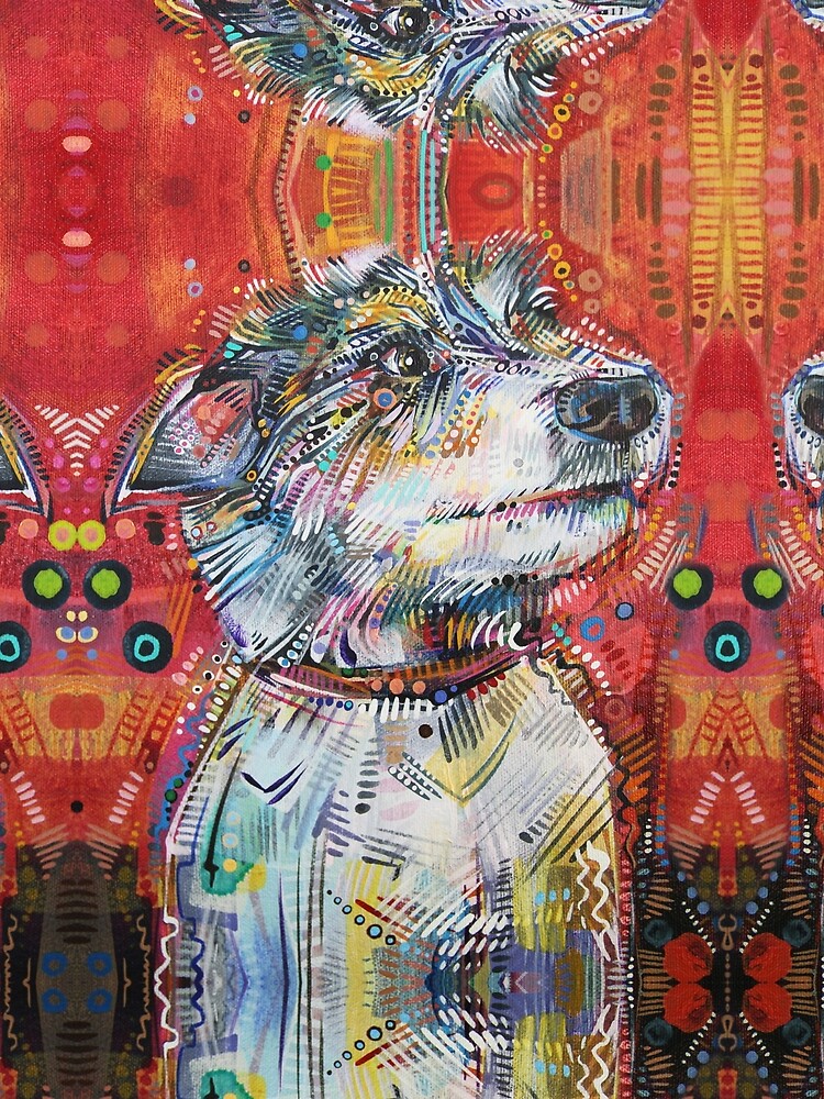 Jack Russell terrier mix painting - 2013 by gwennpaints