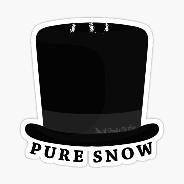 Charles's Hat - Pure Snow Sticker