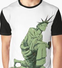Statue of Liberty Kneeling Graphic T-Shirt