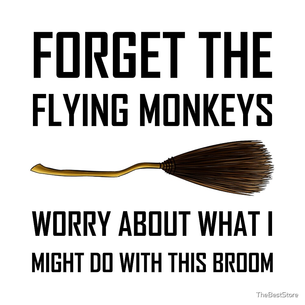 "Flying Monkeys Witch Broom" by TheBestStore Redbubble