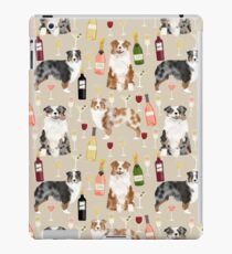 Blaue und rote merle Weincocktails des australischen Schäfers yappy-Stundenmusterhunderasse iPad-Hülle & Skin
