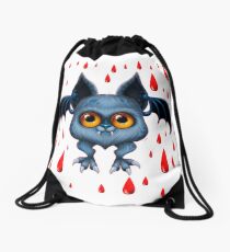 Halloween Bat Drawstring Bag