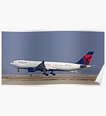 Commercial Jet Landing Poster