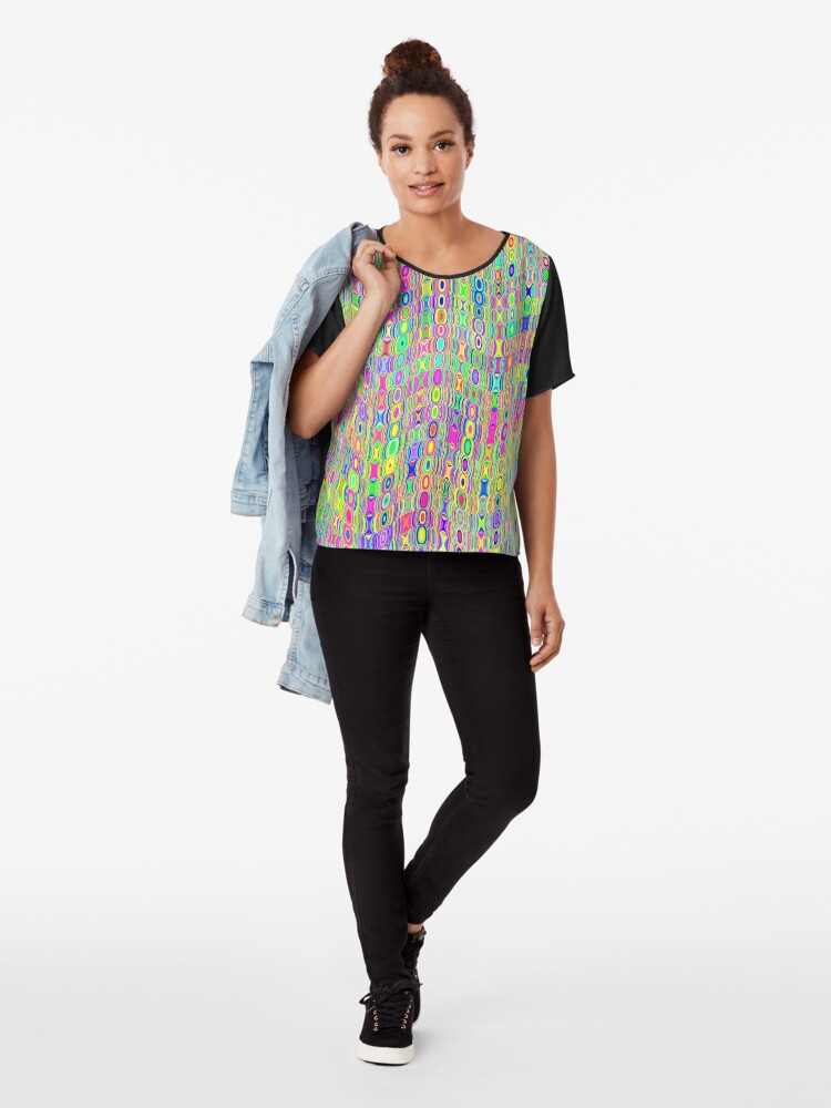 Alternate view of Abstract Meadow Chiffon Top