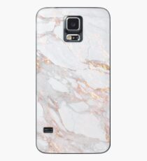 Schickes elegantes Goldmarmor-Muster Hülle & Klebefolie für Samsung Galaxy