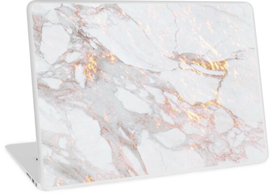 Chic Elegant Gold Marble Pattern Laptop Skins By Skoemil Redbubble