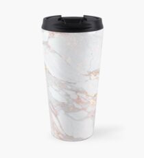 Taza de viaje Chic Elegante Patrón de Mármol Dorado