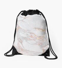 Chic Elegant Gold Marble Pattern Drawstring Bag
