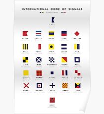 Seeflaggen: Internationaler Code der Signale Poster