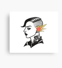 Old-School Hipster Metal Print