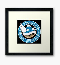 Blue Turtle Shell Framed Print