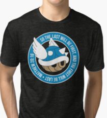 Camiseta de tejido mixto Caparazón de tortuga azul