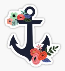 Floral Anchor Sticker