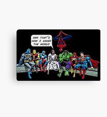 And That's How I Saved The World -Jesus Shirt Canvas Print