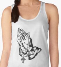 Praying Hands with Rosary Women's Tank Top