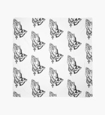 Praying Hands with Rosary Scarf