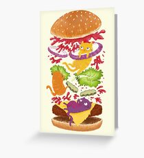 Cat Burger Greeting Card