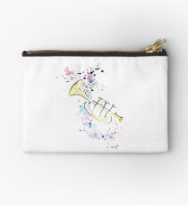 Trumpet ink drawing Studio Pouch