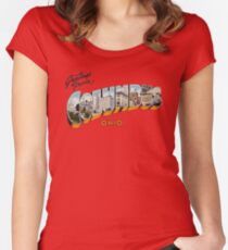 Greetings from Columbus, Ohio 1 Women's Fitted Scoop T-Shirt