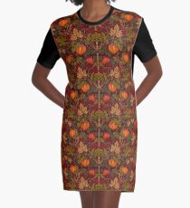 Autumn Pumpkins Graphic T-Shirt Dress
