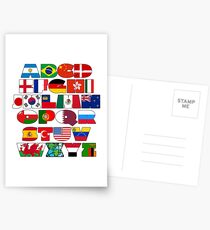Ich liebe Welt, Flaggenalphabet Postkarten
