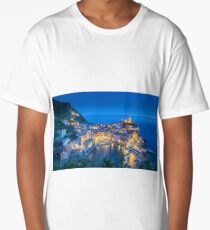 Vernazza at night Cinque Terre Liguria Italy Long T-Shirt