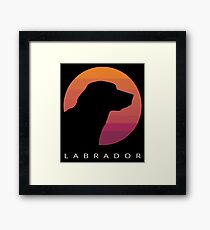 Retro Style Labrador Retriever Framed Print