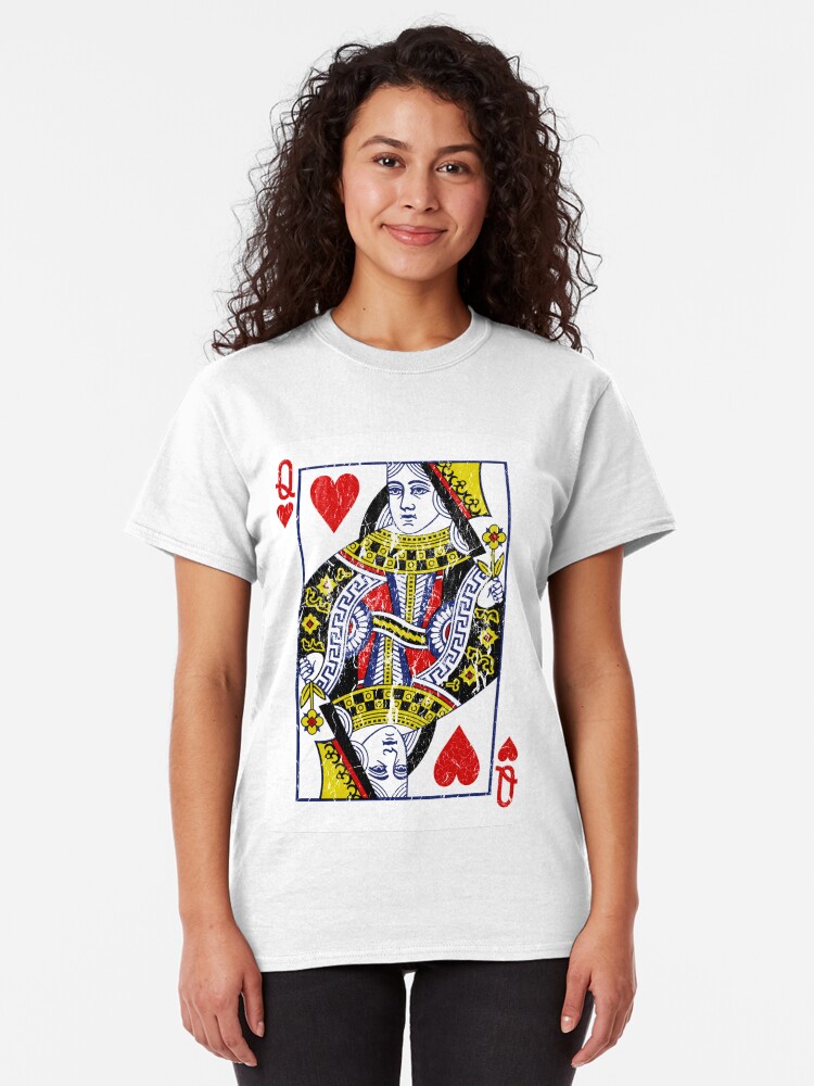 "Queen of Hearts Playing Card" Tshirt by vladocar Redbubble