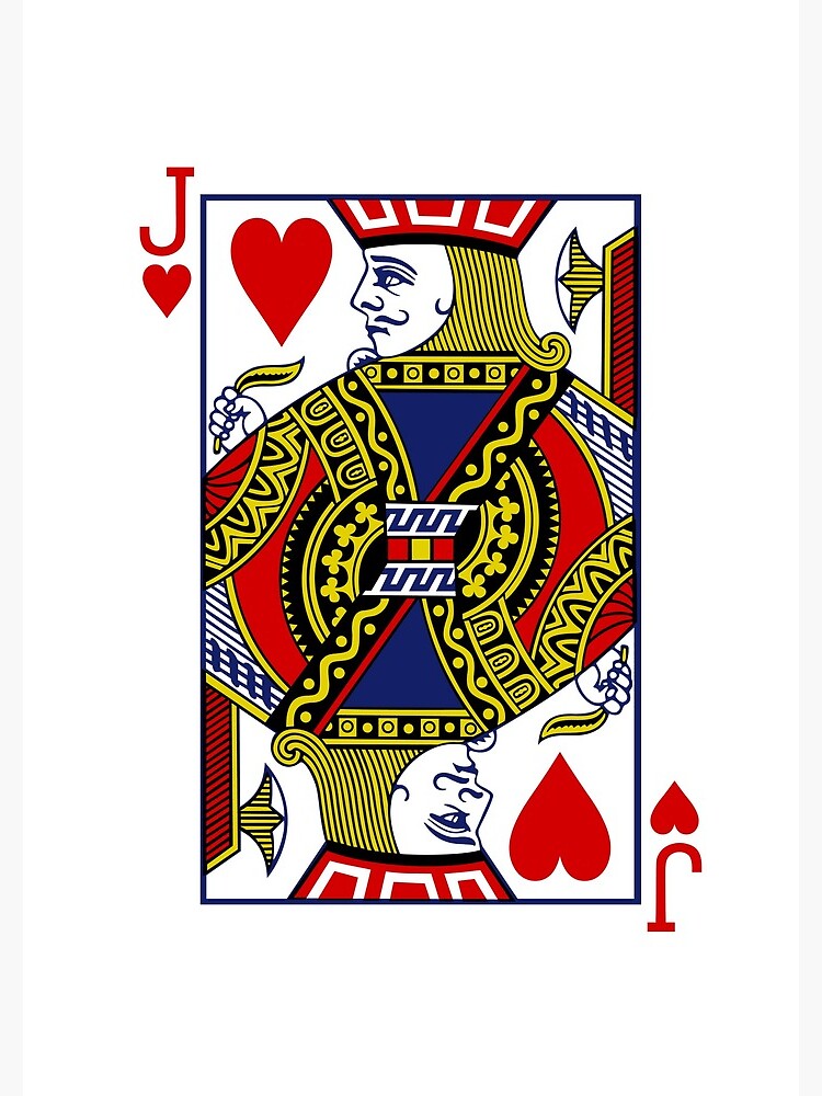 Jack Of Hearts Playing Card Spiral Notebook By Vladocar Redbubble