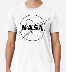 NASA logo black and white Premium T-Shirt