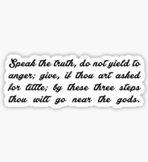Speak the truth... "Confucius" Inspirational Quote Sticker