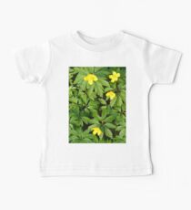 Yellow flowers on Green Baby Tee