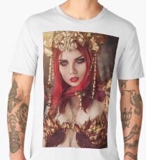 Fantasy style portrait of a girl with red hair Men's Premium T-Shirt