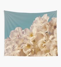 West Coast Gardens: Vintage Aqua Sakura Wall Tapestry