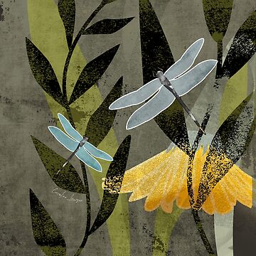 Elegant dragonfly paper press graphic print. Caroline Laursen original.  Tote Bag for Sale by Caroline Laursen