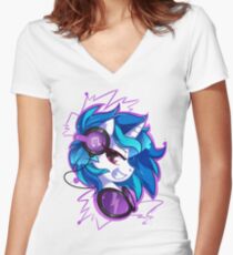 Shock Wave Women's Fitted V-Neck T-Shirt