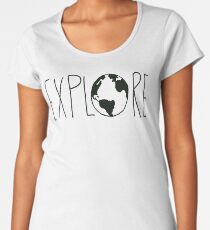 Camiseta premium para mujer Explora el mundo