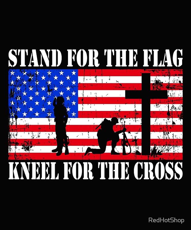 i stand for the flag and kneel for the cross shirt