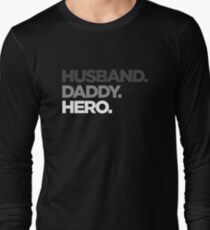 Husband Daddy Hero Fade Long Sleeve T-Shirt