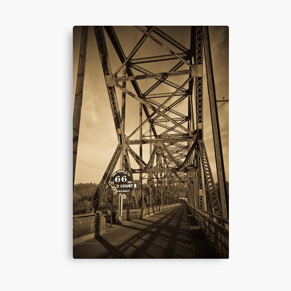Chain of Rocks Bridge. (Alan Copson © 2007) Canvas Print
