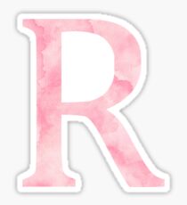 The Letter R- Link Pink Sticker Sticker