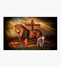 The Lion And The Lamb Photographic Print