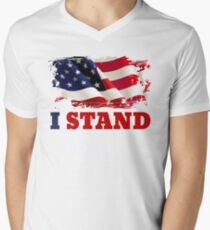 I Stand for the Flag | American Flag Men's V-Neck T-Shirt