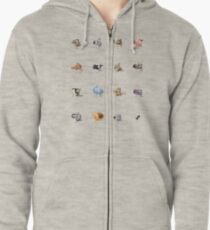 Marathon Tiere Hoodie mit Reißverschluss