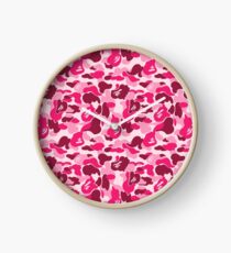 camo pink bape Clock