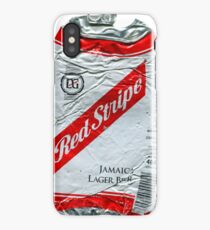 Red Stripe - Crushed Tin iPhone Case/Skin
